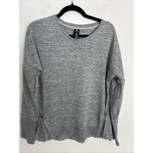 Active Life Women's Xl Long Sleeve Grey Side Zipper Pull Over Camping Sports